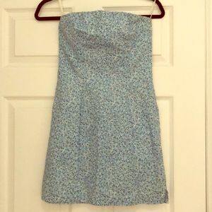 Like New! Strapless floral mini dress